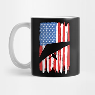 American Flag Hang Gliding Graphic Mug